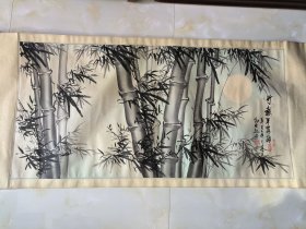 唐山画家【郑长起】画--竹报平安福