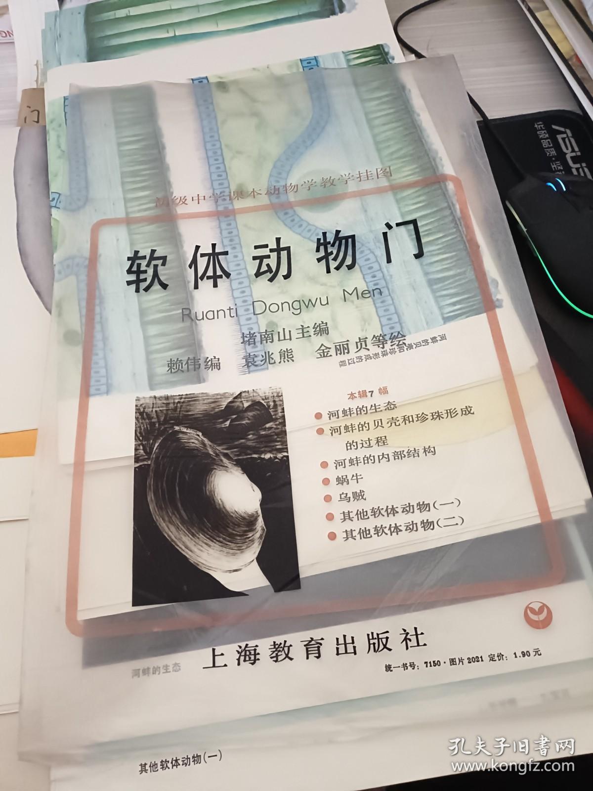 初级中学课本动物学教学挂图：软体动物门（8张）