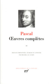 BLAISE PASCAL Oeuvres complètes, tome II 布莱士·帕斯卡 作品全集第二卷 LA PLEIADE 七星文库 法语/法文原版 小牛皮封皮 23K金书名烫金 36克圣经纸可以保存几百年不泛黄