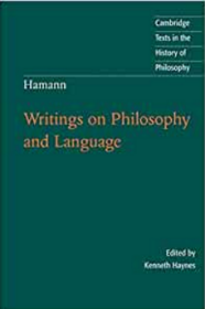 Hamann: Writings on Philosophy and Language  Cambridge Texts in the History of Philosophy 剑桥哲学史经典文本丛书 权威版本 英文原版