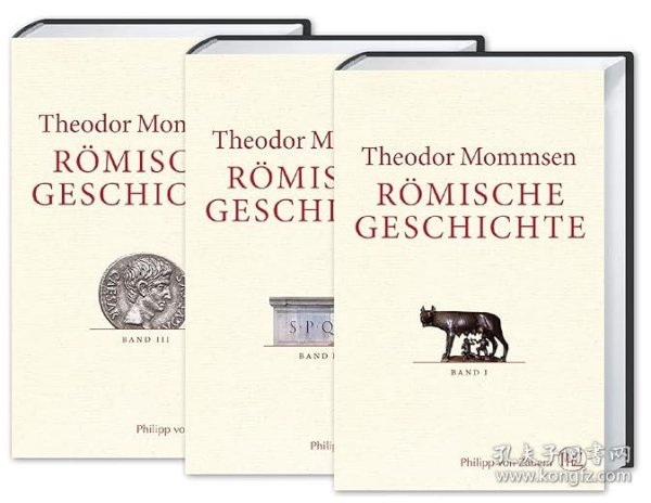 【BOOK LOVERS专享1820元】德语德文原版 Römische Geschichte. 3 Bände  罗马史 三卷合售 Theodor Mommsen 特奥多尔·蒙森 因此著作获得1902年诺贝尔文学奖 Dimensions ‏ : ‎ 23.2 x 14.6 x 18 cm