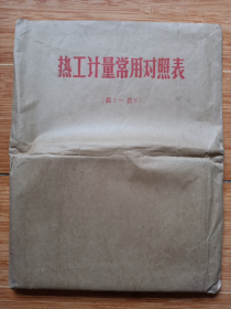 《热工计量常用对照表》（带原包装及对开附图4张，1981年一版一印，美品）