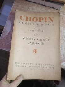 Chopin complete works XIII 肖邦全集 乐谱（书脊有破损看图）