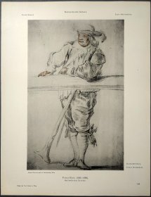 【弗兰斯.哈尔斯】1896年 珂罗版 版画《HOLLANDIOSCHER SCHUTZE》 纸张36.5×29厘米