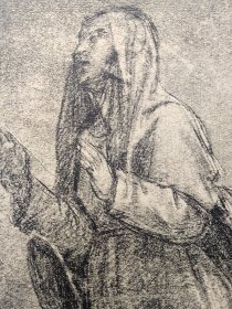 【弗拉·巴托洛梅奥】1896年 珂罗版 版画《Etude pour la Ste.Catherine》纸张36.5×29厘米
