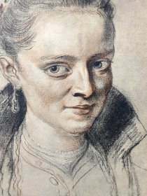 【鲁本斯】1896年 珂罗版 版画《PORTRAIT DER SUSANNE FOURMENT,RUBENS SCHWAGERIN》 纸张36.5×29厘米