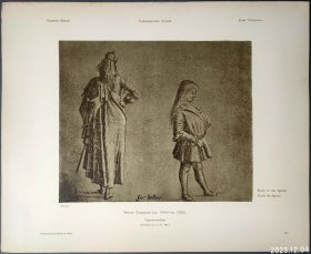 【卡巴乔】1896年 珂罗版 版画《FIGURENSTUDIEN》 纸张36.5×29厘米