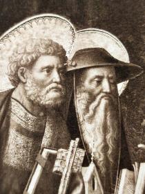 【英国国家美术馆馆藏绘画作品】1899年 铜版画 照相凹版《St.Peter and St.Jerome》