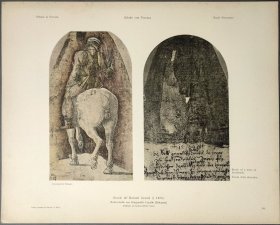 【埃科勒·德·罗贝蒂】1896年 珂罗版 版画《REITERSTUDIE ZUR GARGANELLI CAPELLE》 纸张36.5×29厘米