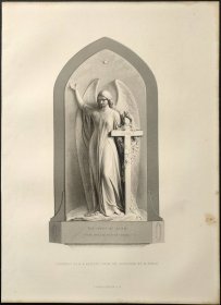 1872年 钢版画 点刻凹版《THE SPIRIT OF FAITH  M.NOBLE R.A.ARTLETT》