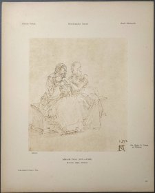 【丢勒】1896年 珂罗版 版画《DIE HEIL ANNA SELBDRITT》 纸张36.5×29厘米