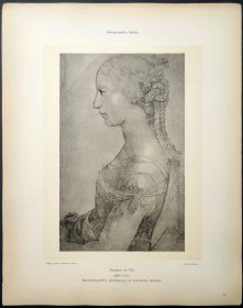 【蒂莫泰奥·维蒂】1896年 珂罗版 版画《Buste d'une fille》纸张36.5×29厘米