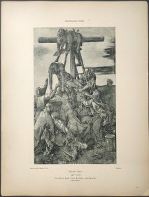【丢勒】1896年 珂罗版 版画《CHRISTUS WIRD VOM KREUZE GENOMMEN》 纸张36.5×29厘米