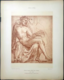 【索杜玛】1896年 珂罗版 版画《Ant.Pieta》纸张36.5×29厘米