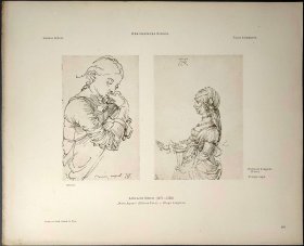 【丢勒】1896年 珂罗版 版画《MEIN AGNES》 纸张36.5×29厘米