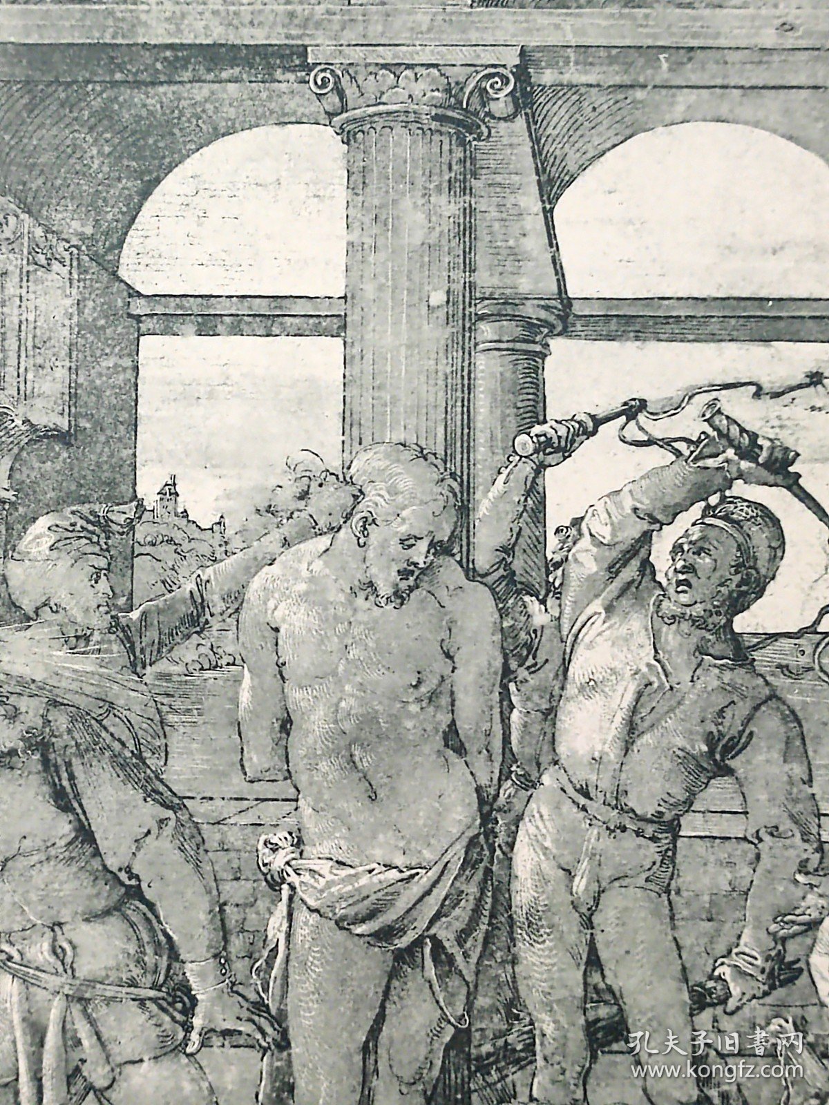【丢勒】1896年 珂罗版 版画《GEISSELUNG》 纸张36.5×29厘米