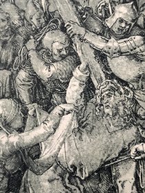 【丢勒】1896年 珂罗版 版画《CHRISTUS FALLT UNTER DEM KREUZE》 纸张36.5×29厘米