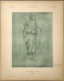 【丢勒】1896年 珂罗版 版画《APOSTELFIGUR》 纸张36.5×29厘米