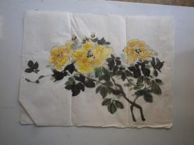 1  约八十年代  无款宣纸画  花卉