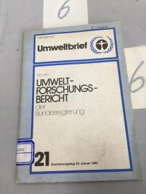 UMWELT-FORSCHUNGS-BERICHT bet Bundesregierung（详细书名见图）英文原版