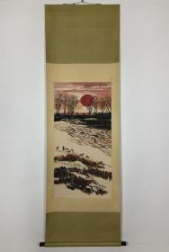 【精品绘画】 【纯手绘包邮】方济众（1923-1987），号雪农，陕西省勉县人，现代画家。1946年师从赵望云，后长期从事美术创作和宣传工作。1978年后任陕西美协副主席、省国画院院长。擅长山水、花鸟，作品取材于西北农村、牧区风光，注重自然性灵。水墨小品浑厚清新，将现实生活导入田园诗情化的艺术感受之中，形成了自己独特的田园风光模式。为长安画派代表画家之一。