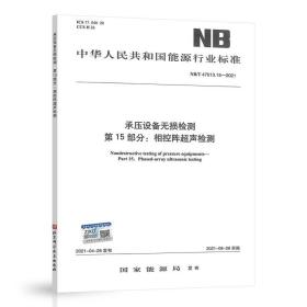 NB/T 47013.15-2021 承压设备无损检测 第15部分：相控阵超声检测