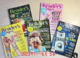 READER'S DIGEST 读者文摘2023年1--6月 英文版生活杂志 美国版