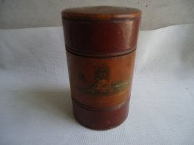 木茶叶筒，茶叶盒