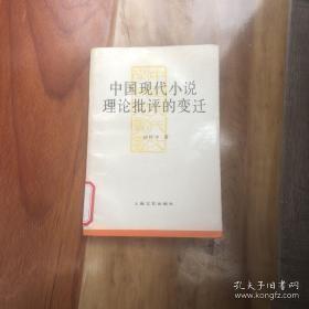 中国现代小说理论批评的变迁  许怀中 著 / 上海文艺出版社