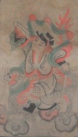 （清中期）设色人物像a（画在布绢上）