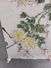 韩明杰国画【菊香】   尺寸 66*34cm