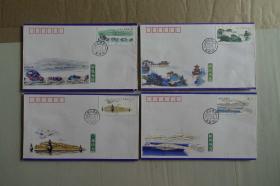 T144《西湖》特种邮票首日封（浙江省邮票公司1989.11.25   全套4枚）