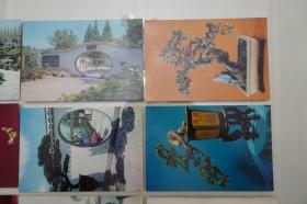 《龙华盆景园》 明信片-上海人民美术出版社1979年1月1版1印（全套8枚）