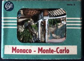 摩纳哥古典照片，蒙特卡罗，早期彩色，小型，少一枚