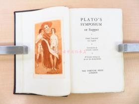 プラトンPlato\'s Symposium or Supper限定500部 Jean De Bosschereオリジナル铜版画4枚入 爱についての哲学书「饗宴」古代ギリシア哲学