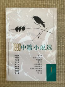 1993 中篇小说选 第一辑 一版一印 印数5千余册