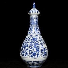 元青花花鸟纹宝塔瓶