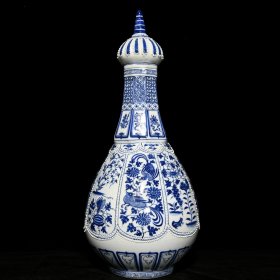 元青花花鸟纹宝塔瓶