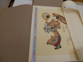 【  浮世绘 木刻 版画   】《江户后期 浮世绘 三大家　おんな絵》20幅全套。【英泉 、广重、 国贞】　 　悠々洞出版。 　浮世絵　木版画　木版水印 木板水印495669
