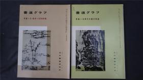 1980年代，日本出版《元时代的书的特征》《元张雨七言律诗幅》 2册，(赵子昂/鲜于枢/赵雍/张雨/杨维桢等)——书道杂志《書道グラフ》——库房M22051215【检索：书法 书道 碑帖 碑拓 拓片 字帖，珂罗版 ，放大 法帖 ，楷书/ 行书/ 草书,二玄社 ，书迹名品丛刊，原色法帖选】