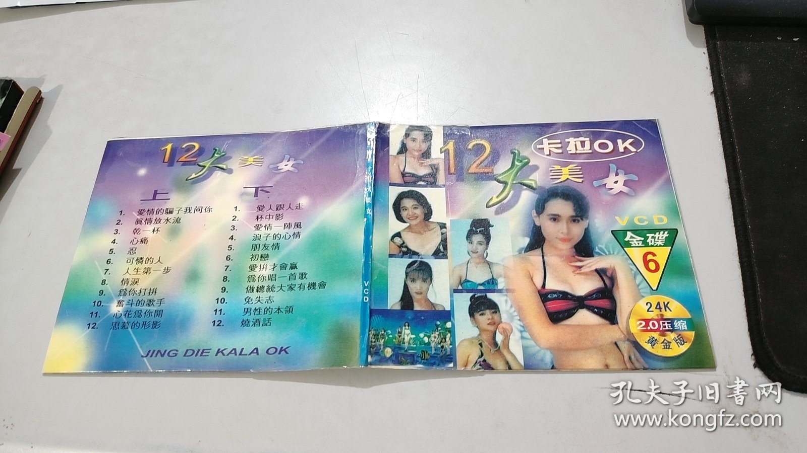 12大美女 金碟 上下 VCD（2张光盘全，24首，性感至极）