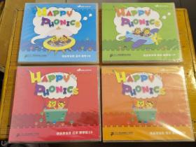 happy phonics快乐学发音 教学双CD（橙本、蓝本、紫本、红本）（4盒合售）（未拆封，全新）