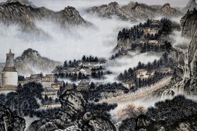 张洪千，山水画