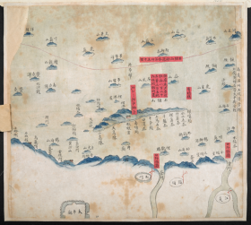 【提供资料信息服务】老地图1820年台州府太平县海洋全图