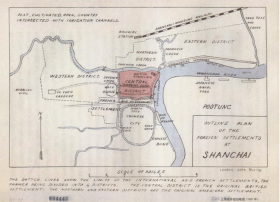 【提供资料信息服务】老地图 上海租界规划略图(1907年)