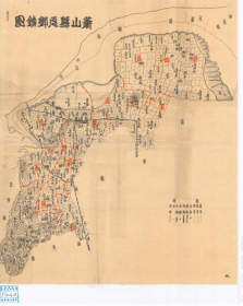 【提供资料信息服务】老地图萧山县区乡镇图 民国出版