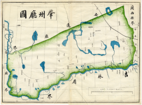 【提供资料信息服务】老地图黑龙江全省舆图1911 肇州厅分图