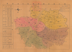 【提供资料信息服务】老地图1940年淳安县乡镇区域详图 】民国二十九年（1940年）《淳安县老地图》（原图高清复制）（淳安老地图、淳安地图、淳安县地图、千岛湖老地图、千岛湖地图）全图规整，色彩雅丽，年代准确，左侧附县治资料，民国淳安县乡镇区域详图。淳安地理地名历史变迁重要史料