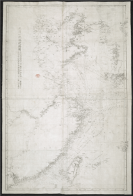【提供资料信息服务】老地图1874年大清一统海道总图