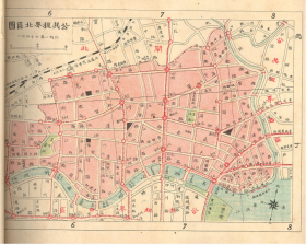 【提供资料信息服务】老地图 1929年上海商埠交通图 1929上海公共租界北区